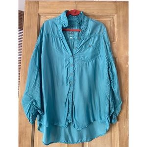 Pete & Greta for Johnny Was Cupra Button Down Top